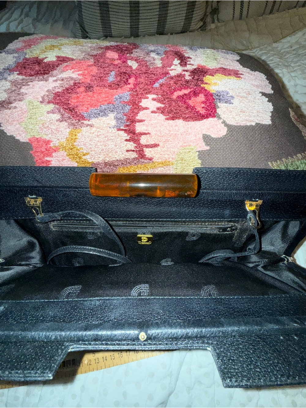Desmo Classic Black leather Clutch purse - Picture 5 of 11